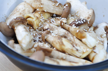 mushroom or femented mushroom with sesame