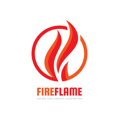 Fire flame - vector logo template concept illustration. Hot sign. Warm symbol. Dangerous design element