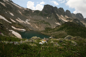 Mountain lake Comma, Arkhyz.
