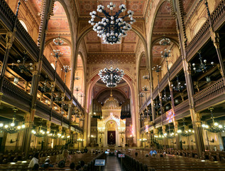 Dohány Street Synagogue interior, Budapest, Hungary