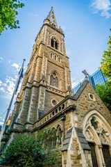 Church in Melbourne, Victoria, Australia, in the summer