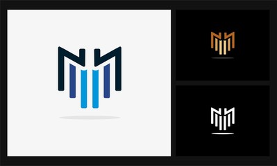 letter M business construction logo