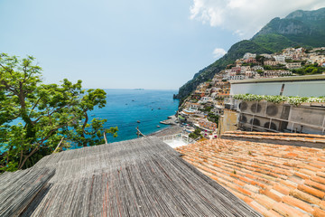 Roofs by the sea in world famous Positano
