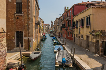 Fototapeta na wymiar Venice, Italy - with its famous canals, Venice is one of the most amazing and popular destinations in Italy. Here in particular a view of the Old Town