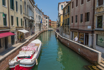 Fototapeta na wymiar Venice, Italy - with its famous canals, Venice is one of the most amazing and popular destinations in Italy. Here in particular a look at the Old Town