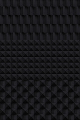 Volume realistic vector cubes texture set, black geometric pattern, design dark background for you projects 