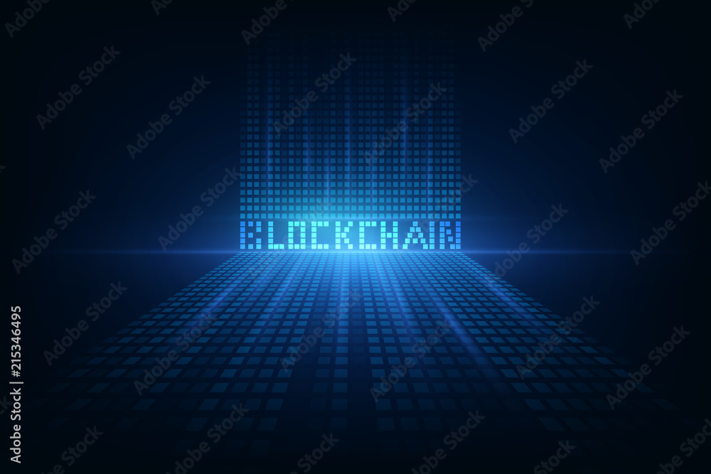 Poster abstract circuit networking blockchain concept background
