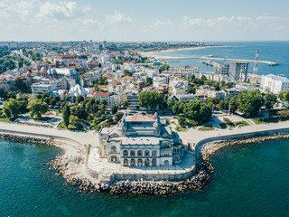 Aerial View Of Constanta City Skyline In Romania