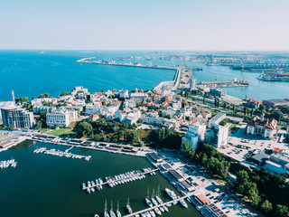 Fototapeta premium Aerial View Of Constanta City Skyline In Romania