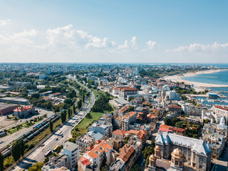 Fototapeta premium Aerial View Of Constanta City Skyline In Romania