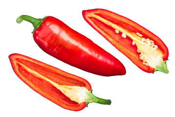 Ramiro sweet peppers, top, paths