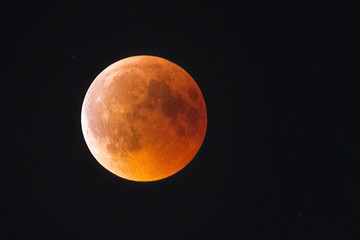 The full moon at lunar eclipse