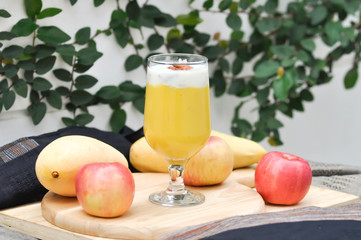 mango smoothie or mango yogurt