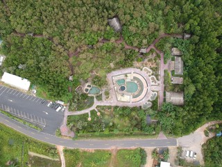 Aerial drone top view Saline hot spring Khlong Thom Krabi thailand  one from two in the world Treatment for paresis