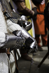 Fototapeta na wymiar Medieval armor glove