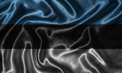 Wallpaper by Estonia flag and waving flag by fabric.