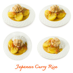 Delicious Japanese Curry and Tonkatsu with Steamed Rice