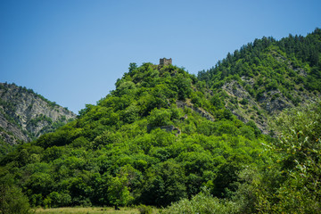 Fototapeta na wymiar Trialeti mountain range in Georgia