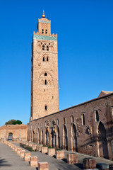 Fototapeta na wymiar Koutoubia Mosque tower, Marrakesh, Morocco