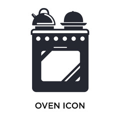 Oven icon vector sign and symbol isolated on white background, Oven logo concept