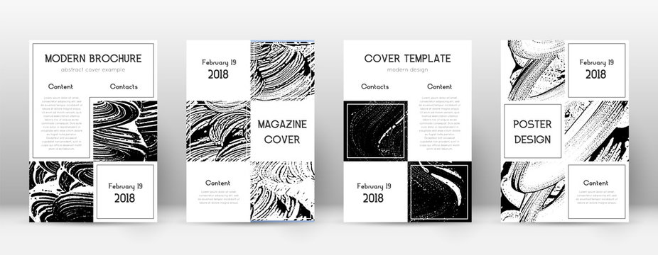 Cover page design template. Business brochure layout. Beautiful trendy abstract cover page. Black an