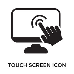 Touch screen icon vector sign and symbol isolated on white background, Touch screen logo concept