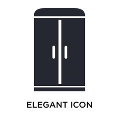 Elegant icon vector sign and symbol isolated on white background, Elegant logo concept