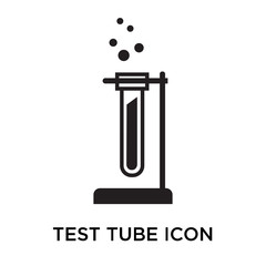 Test tube icon vector sign and symbol isolated on white background, Test tube logo concept