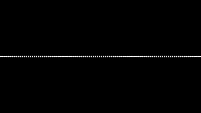 A high resolution animation of a black and white audio wave