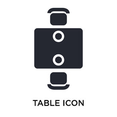 Table icon vector sign and symbol isolated on white background, Table logo concept