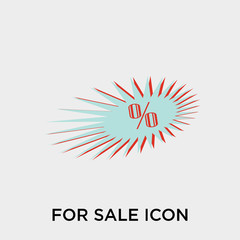 For sale icon vector sign and symbol isolated on white background, For sale logo concept