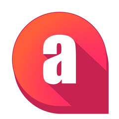 ikona z długim cieniem na tle strzałki pinezki © vempireart