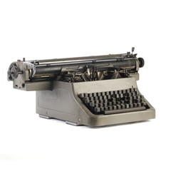 type machine isolated on white background