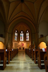 Fototapeta na wymiar Innenansicht Dankeskirche (Bad Nauheim) 