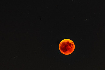 Obraz na płótnie Canvas Red moon during eclipse