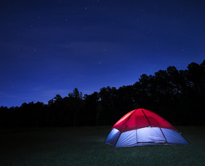 Camping after sunset