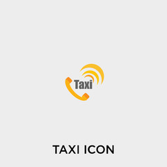 Taxi icon vector sign and symbol isolated on white background, Taxi logo concept