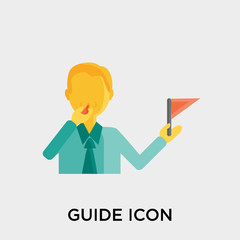 Guide icon vector sign and symbol isolated on white background, Guide logo concept