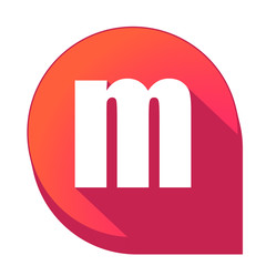 ikona z długim cieniem na tle strzałki pinezki © vempireart