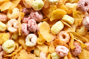 Cereals breakfast colorful mix 