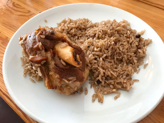 Turkish Lamb Meat with Ic Pilav / Pilaf Stuffed Rice.