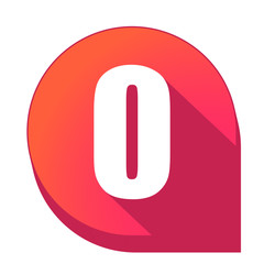 ikona z długim cieniem na tle strzałki pinezki © vempireart