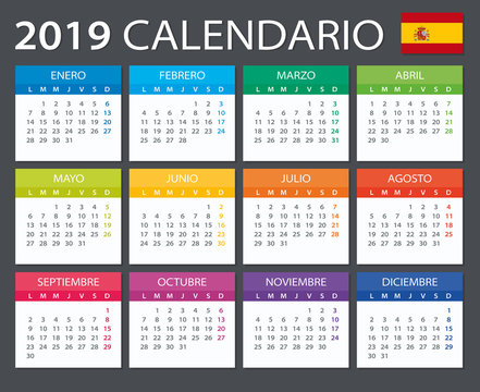 Calendar 2019 - Spanish version