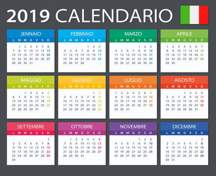 Calendar 2019 - Italian version