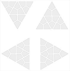 maze of intersected triangles geometry minimalist logo