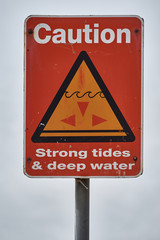 Caution Strong Tides & Deep Water