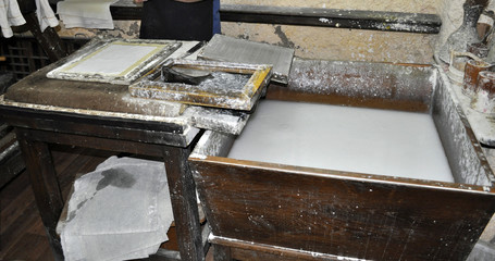  Workshop for handmade paper production