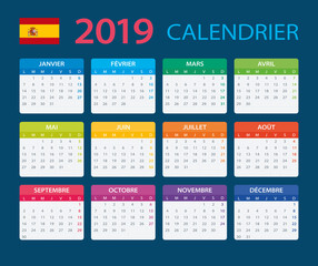 Calendar 2019 - French Version