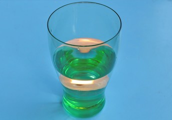 Glass of water and candle