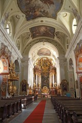 Fototapeta na wymiar Pfarrkirche church interior, Austria, Krems an der Donau